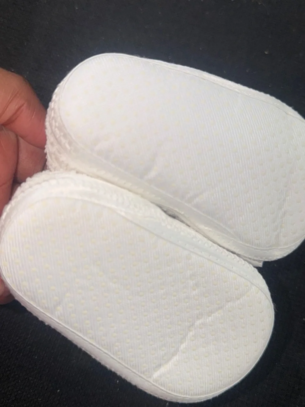 Classic White Baby Girl Bow Crib Shoes